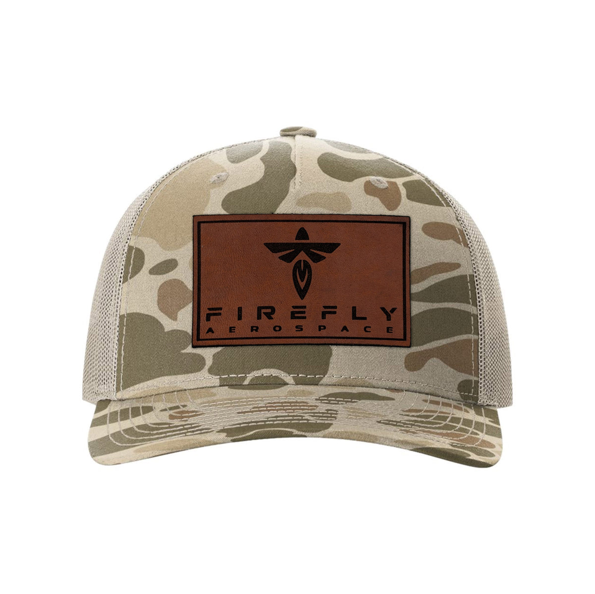 Firefly Leather Patch Snapback Trucker Hat