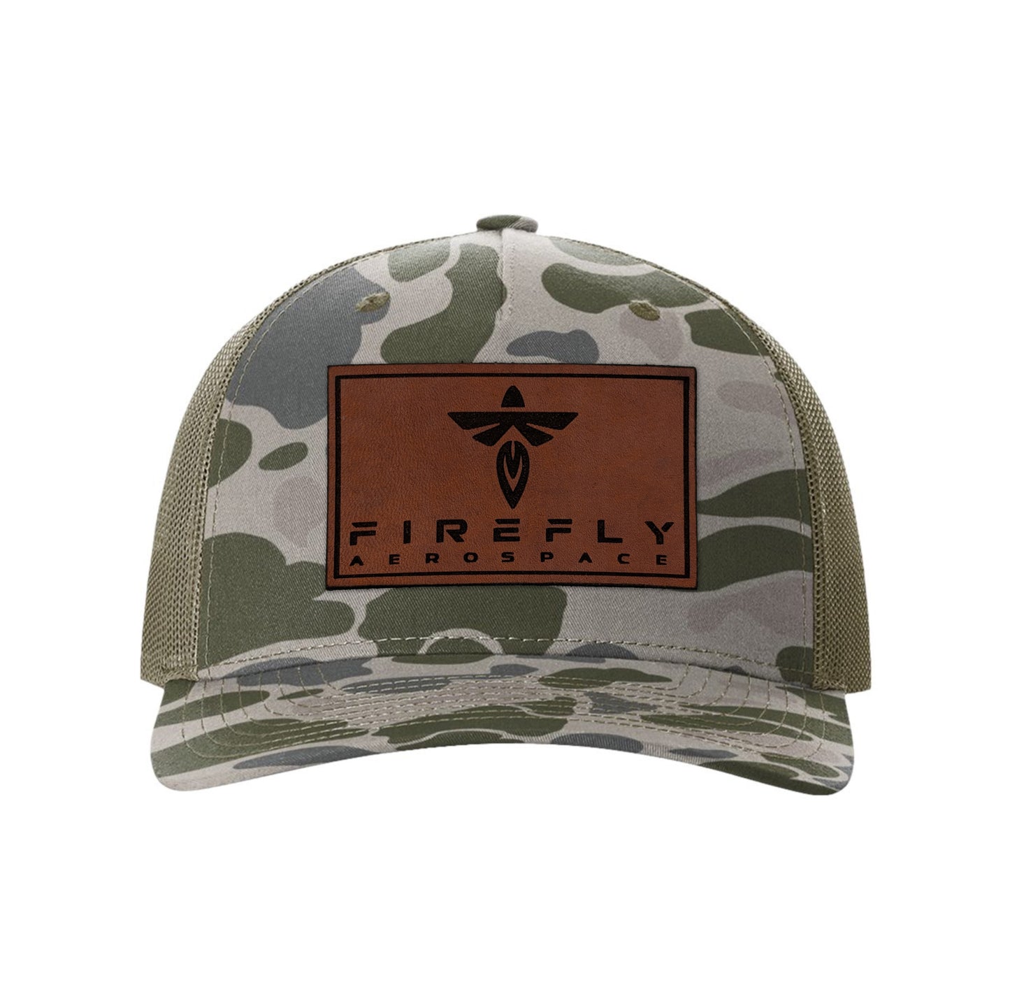 Firefly Leather Patch Snapback Trucker Hat