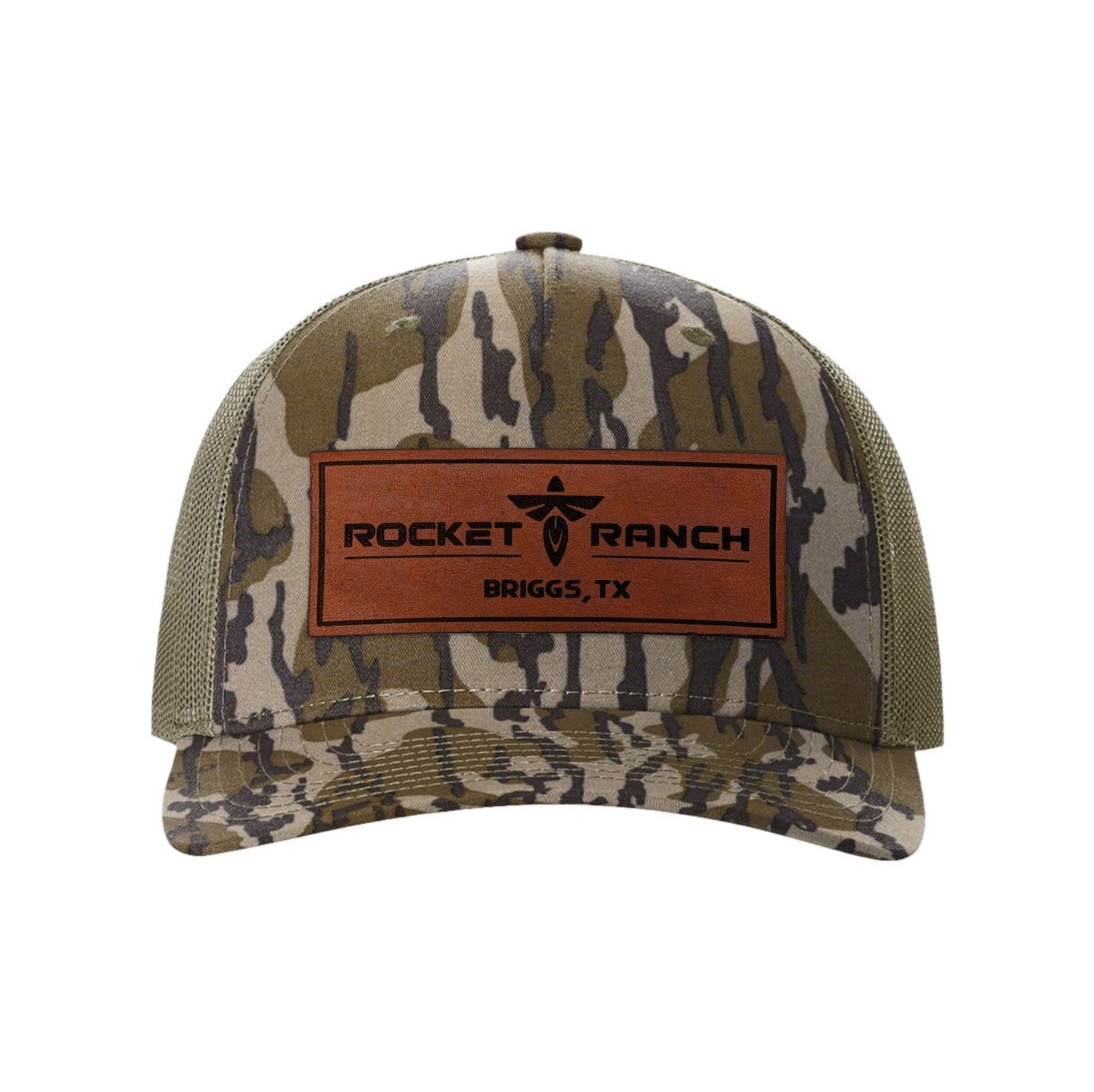 Rocket Ranch Leather Patch Snapback Trucker Hat