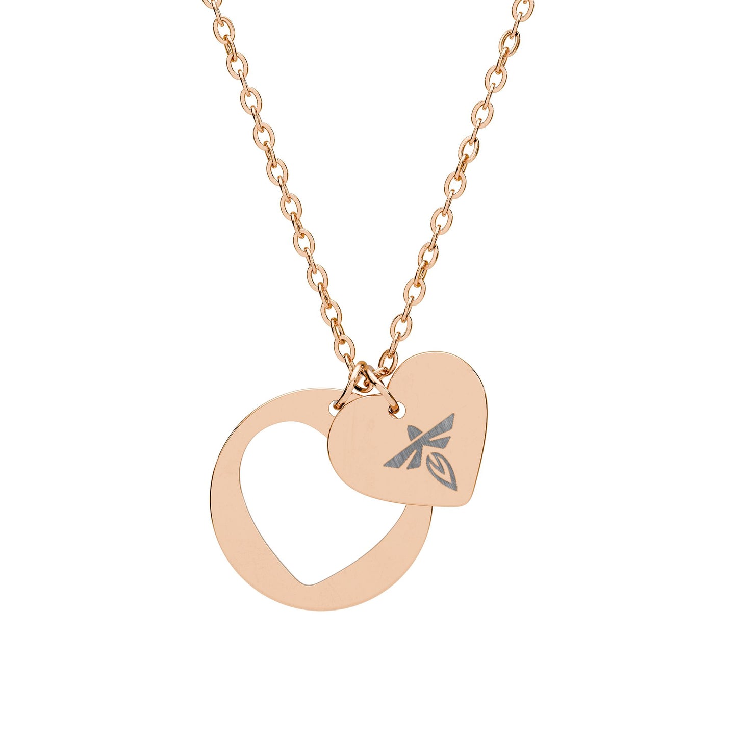 Firefly Heart Cutout Necklace Engraved