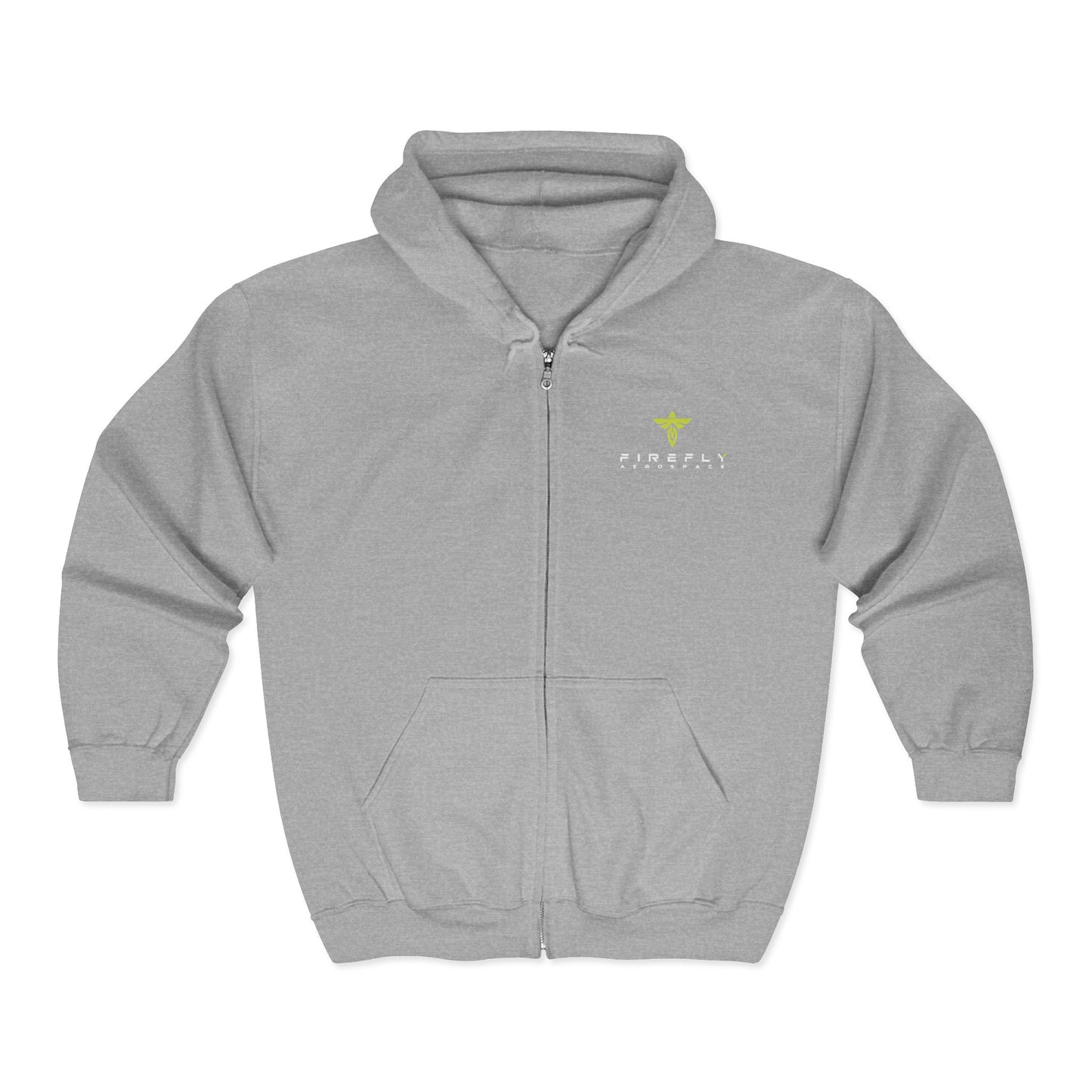 Firefly Aerospace Lightweight Full-Zip Hooded Sweatshirt – Unisex Fleece Zip Hoodie