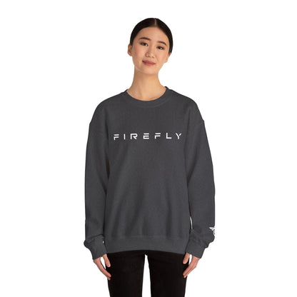 Person wearing a grey sweatshirt with text on a white background