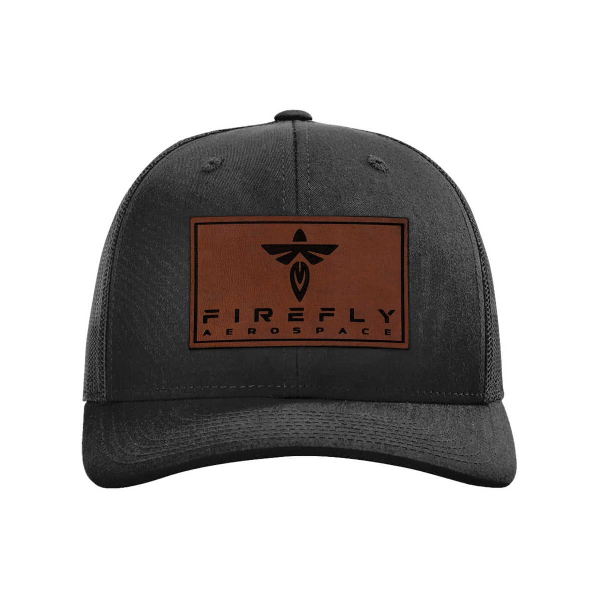 Firefly Leather Patch Snapback Trucker Hat