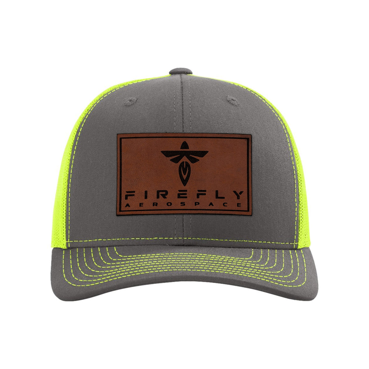 Firefly Leather Patch Snapback Trucker Hat