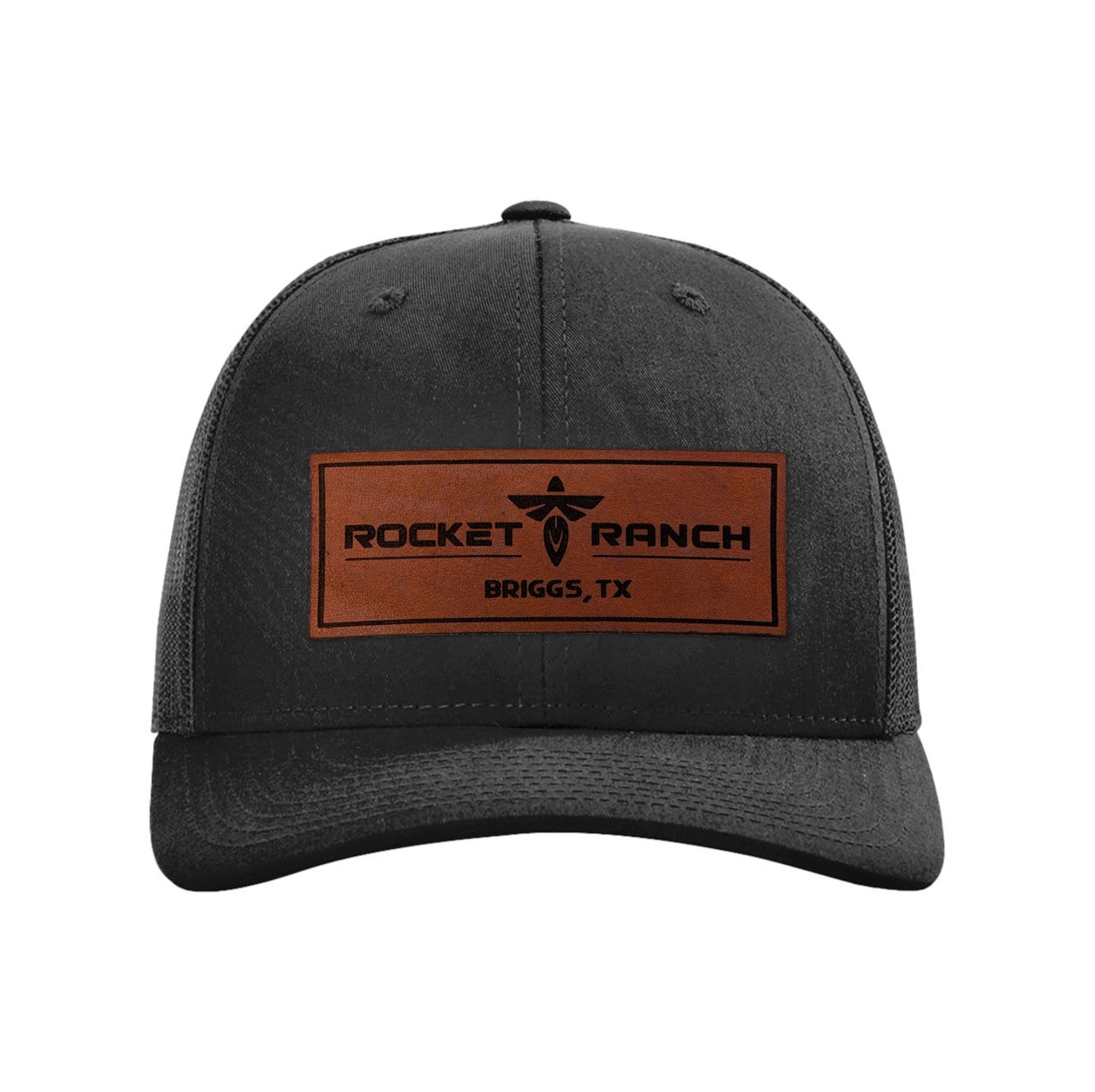Rocket Ranch Leather Patch Snapback Trucker Hat