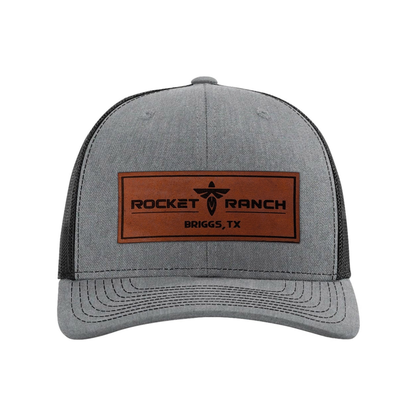 Rocket Ranch Leather Patch Snapback Trucker Hat