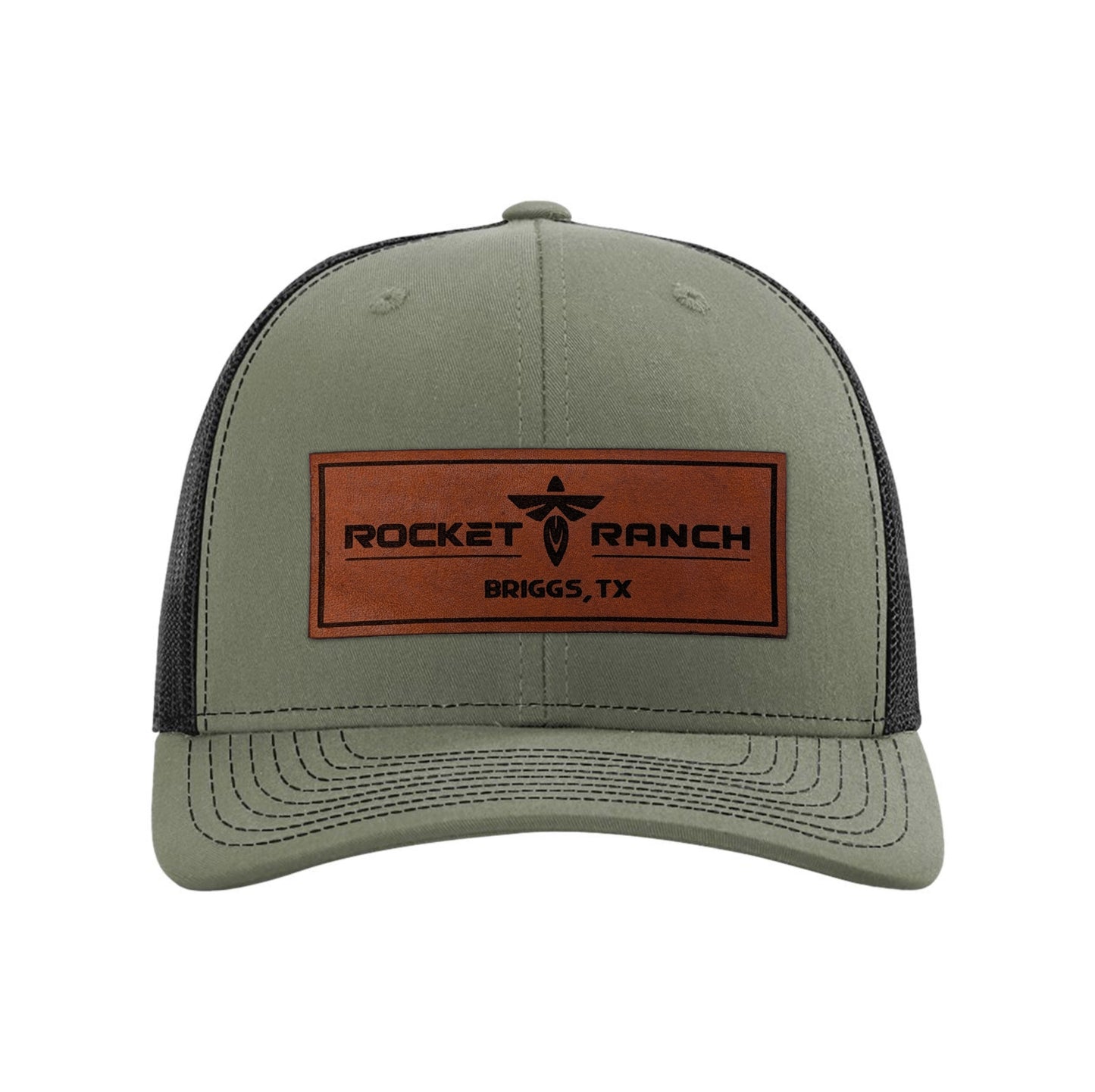 Rocket Ranch Leather Patch Snapback Trucker Hat