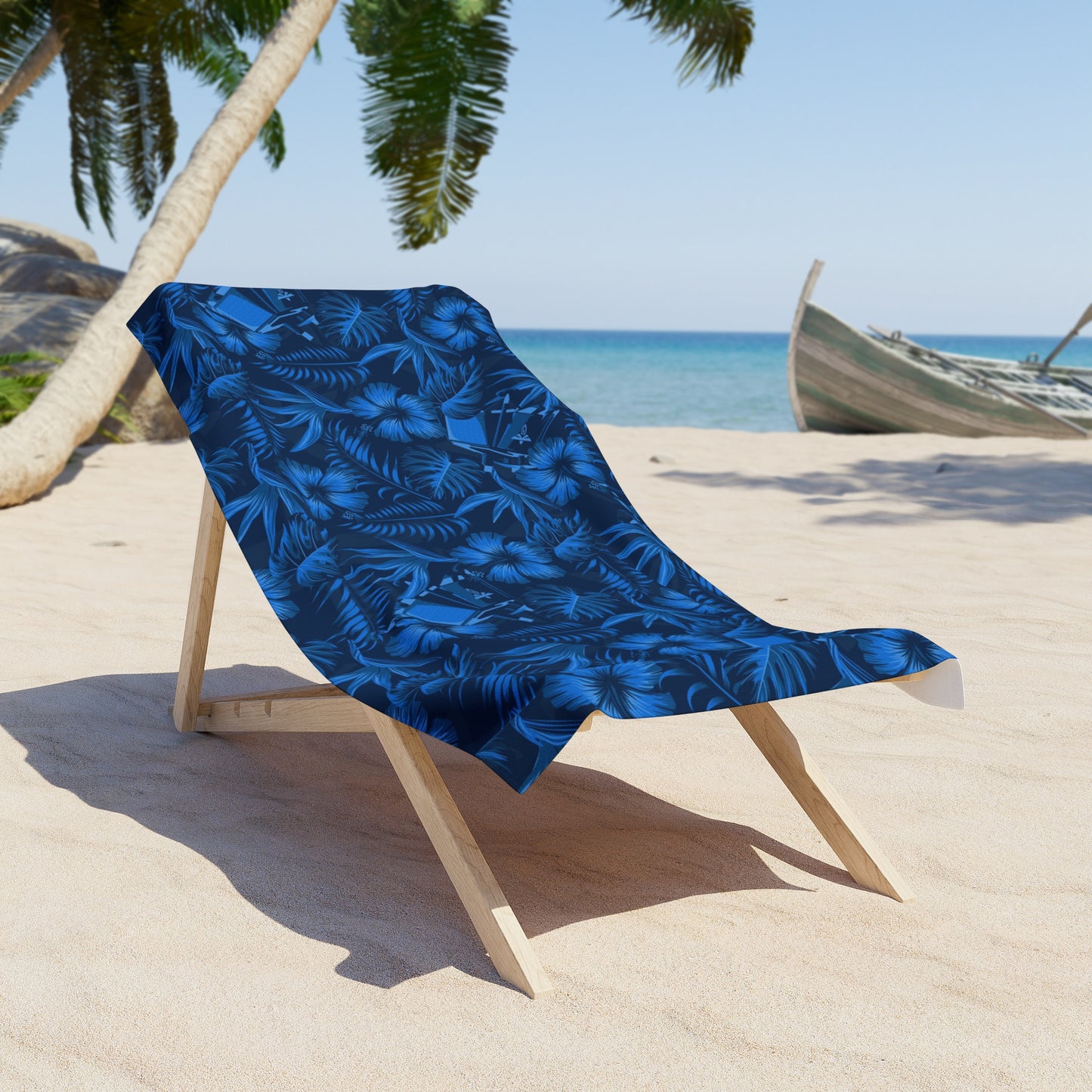 Firefly Blue Ghost Beach Towel