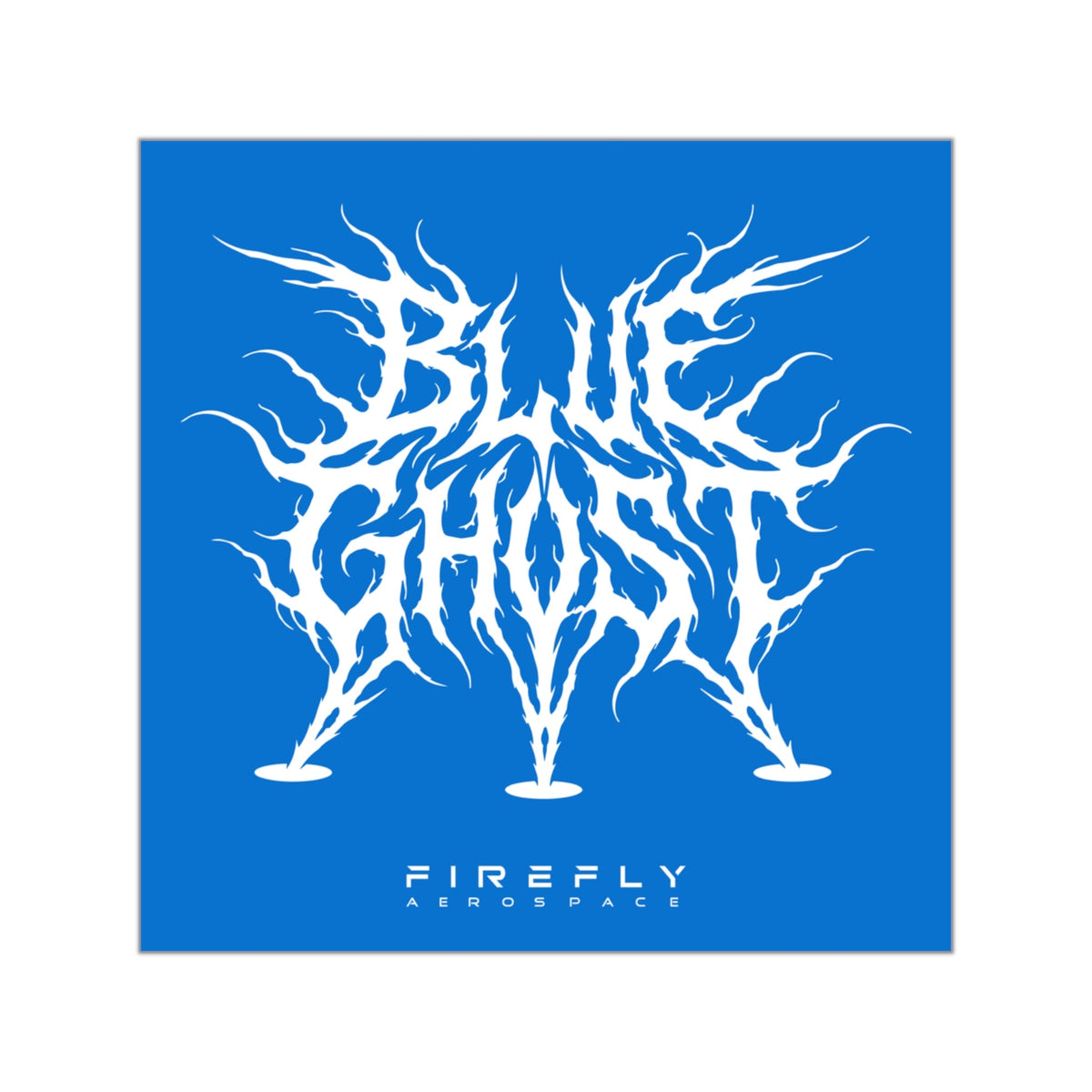Firefly Blue Ghost Metal 3.5" Decal (Blue)