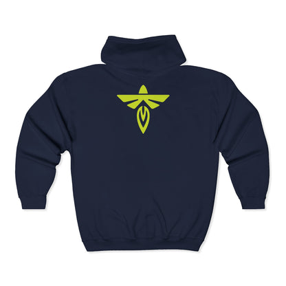 Firefly Aerospace Lightweight Full-Zip Hooded Sweatshirt – Unisex Fleece Zip Hoodie