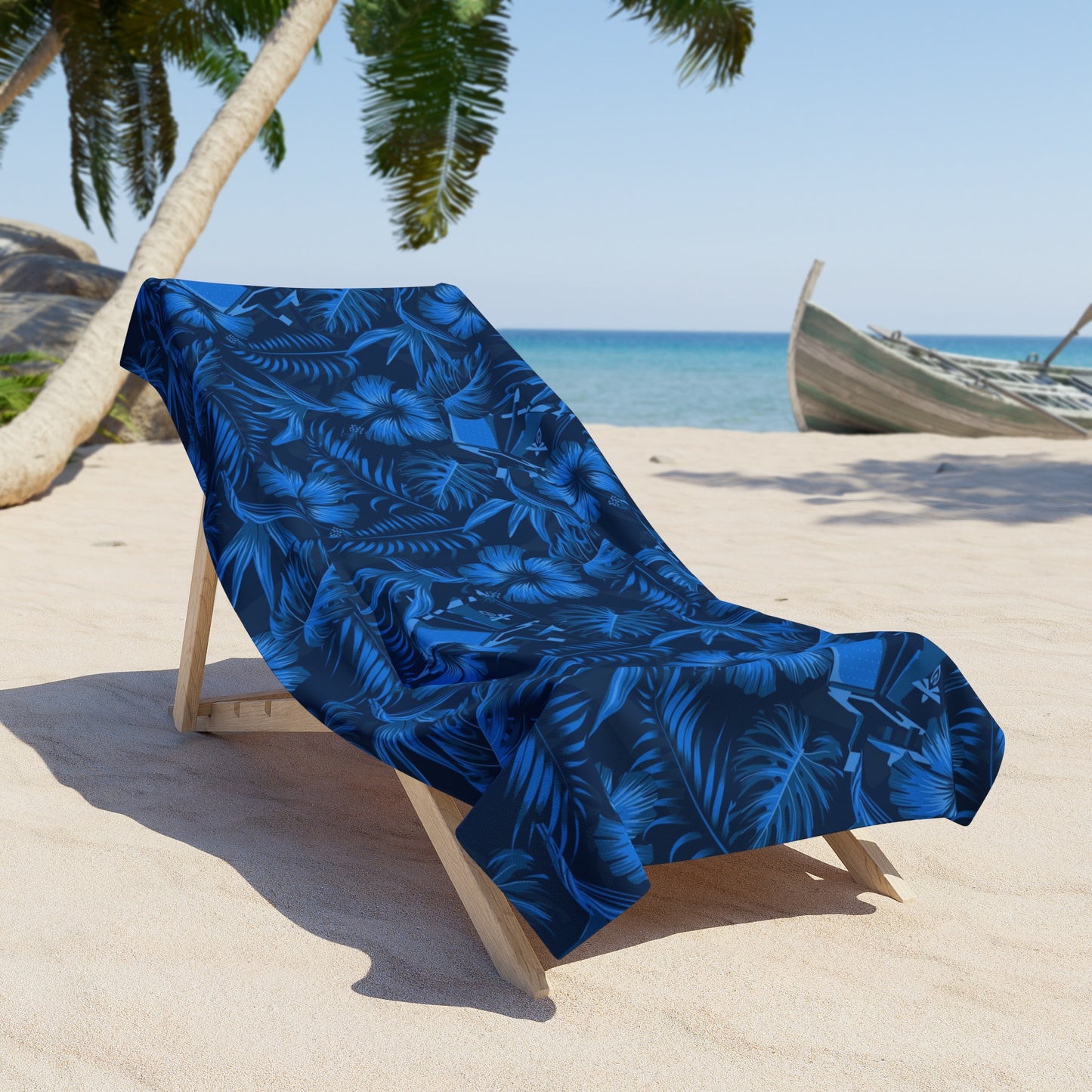 Firefly Blue Ghost Beach Towel