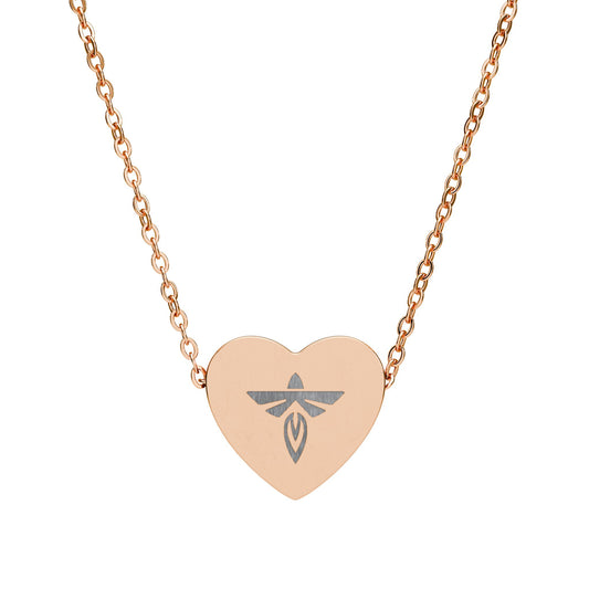 Firefly Engraved Heart Necklace (POD)