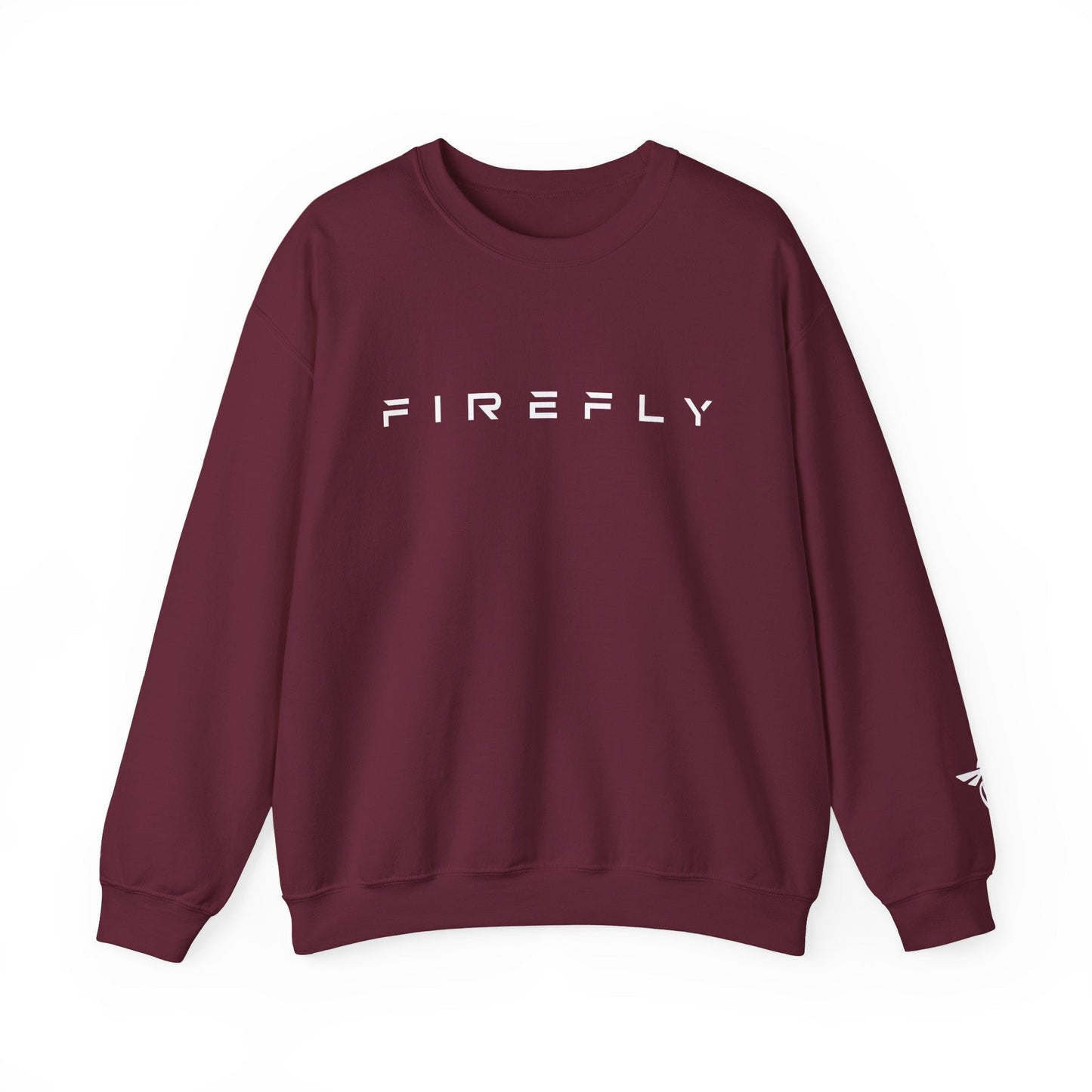 Brown sweatshirt with a logo on a white background