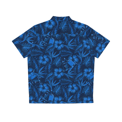 Firefly Blue Ghost Hawaiian Shirt