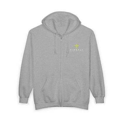Firefly Aerospace Lightweight Full-Zip Hooded Sweatshirt – Unisex Fleece Zip Hoodie
