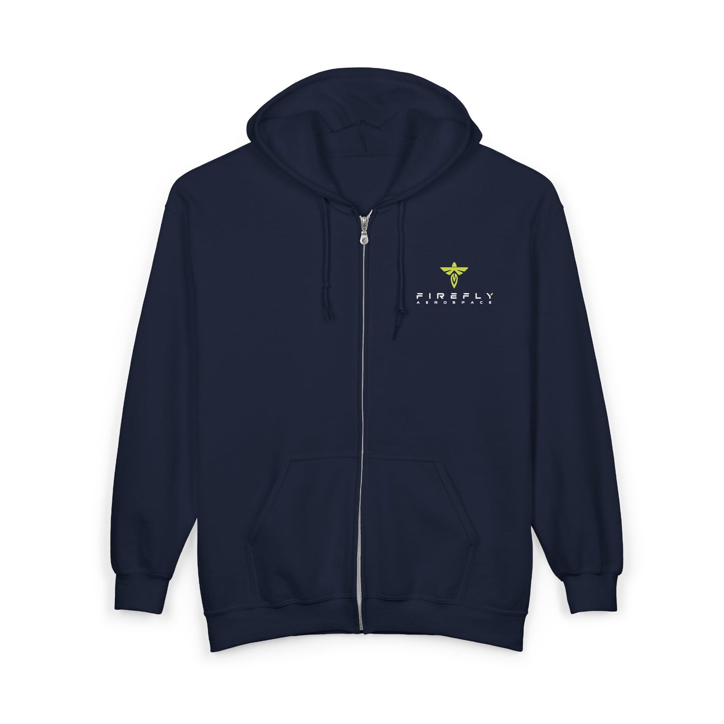 Firefly Aerospace Lightweight Full-Zip Hooded Sweatshirt – Unisex Fleece Zip Hoodie