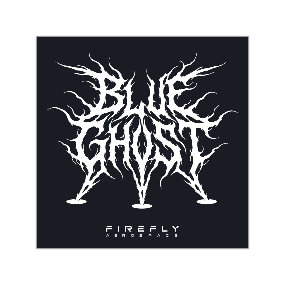 Firefly Blue Ghost Metal 3.5" Decal (Blue)