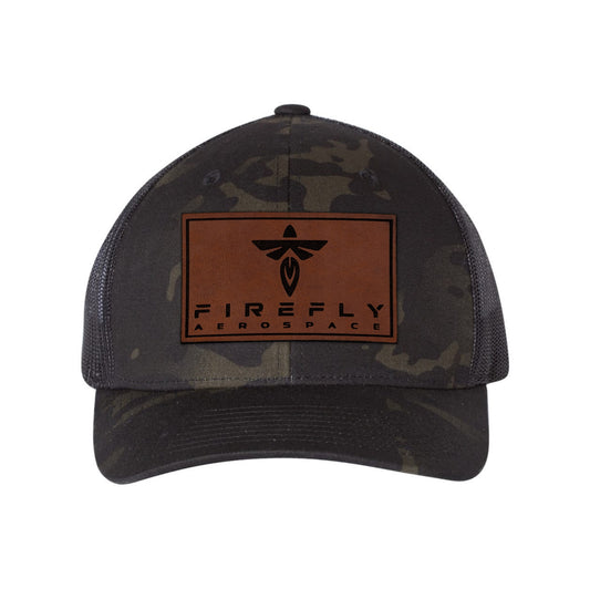 Firefly Leather Patch Retro Trucker Hat