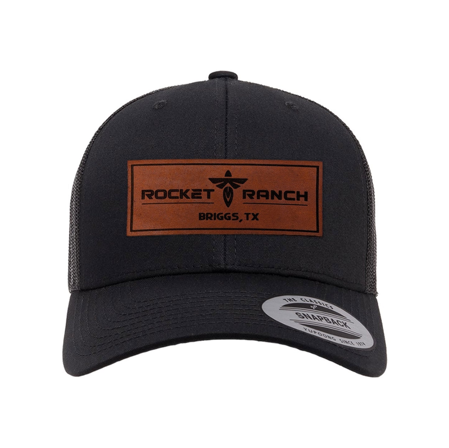 Rocket Ranch Leather Patch Retro Trucker Hat