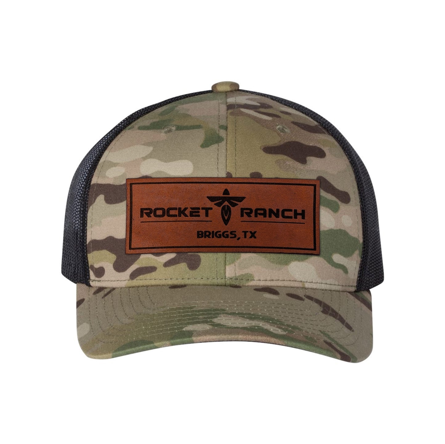 Rocket Ranch Leather Patch Retro Trucker Hat