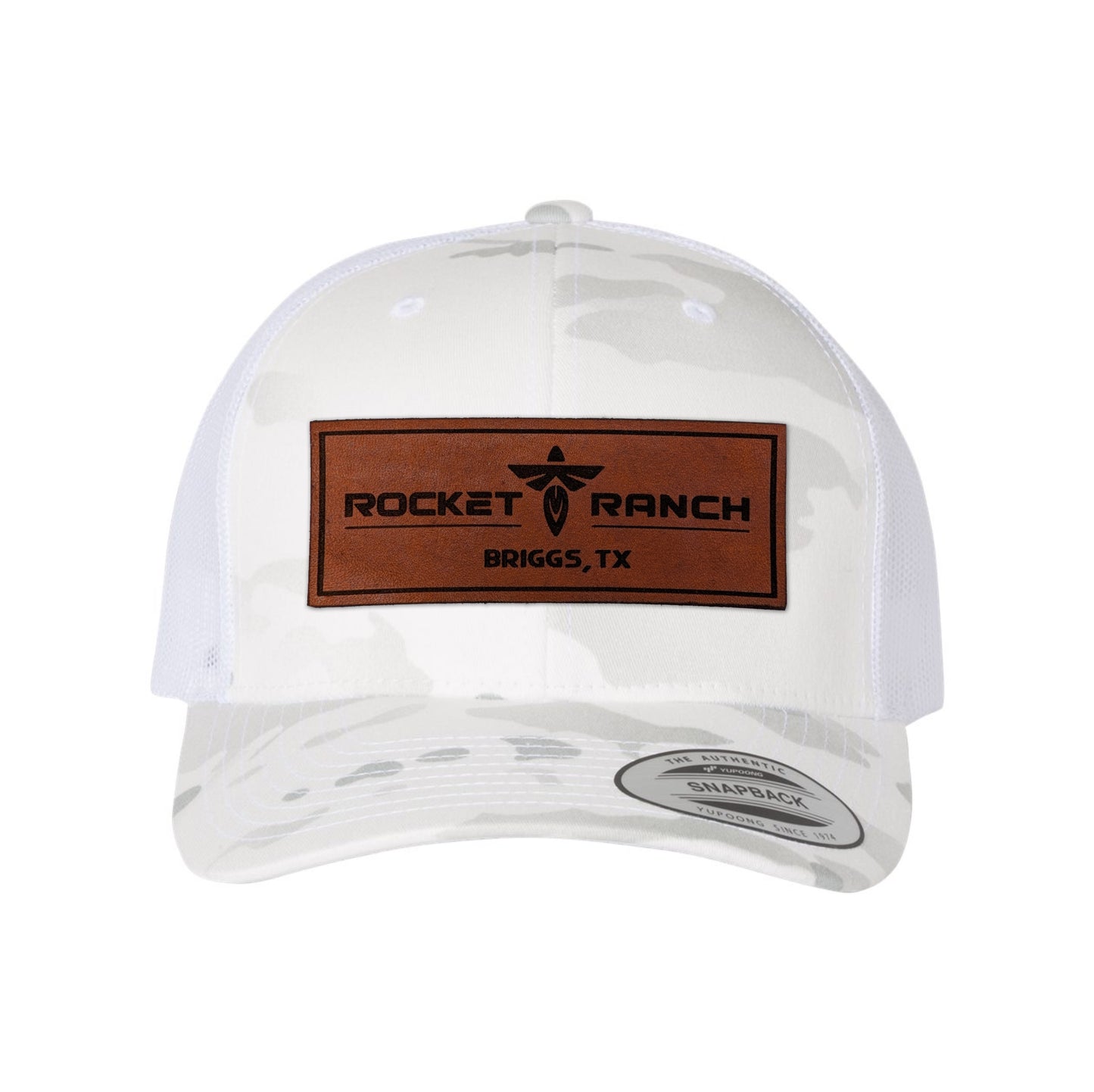Rocket Ranch Leather Patch Retro Trucker Hat