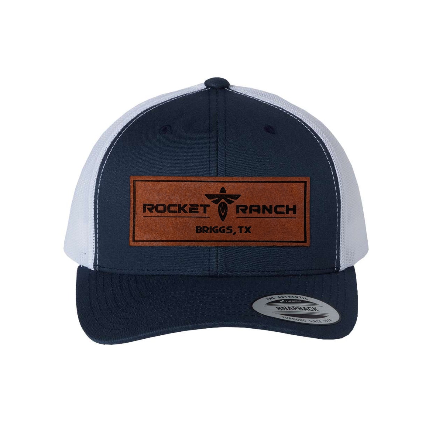 Rocket Ranch Leather Patch Retro Trucker Hat