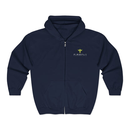 Firefly Aerospace Lightweight Full-Zip Hooded Sweatshirt – Unisex Fleece Zip Hoodie