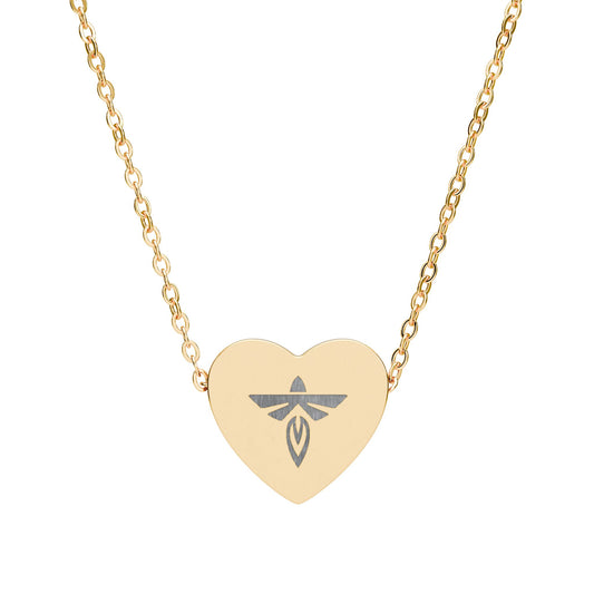 Firefly Engraved Heart Necklace (POD)