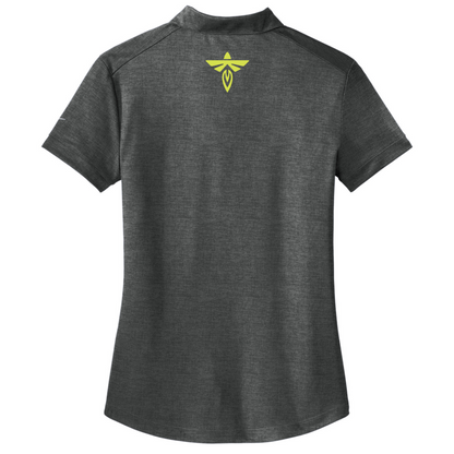 Women's Nike Dri FIT Crosshatch Polos-Anthracite Black