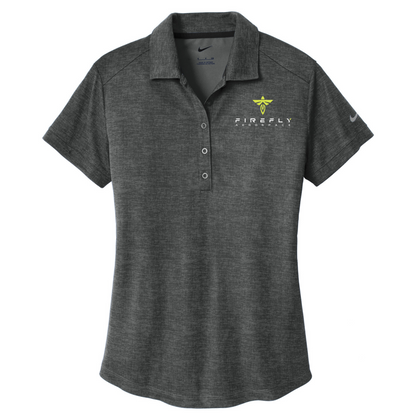 Women's Nike Dri FIT Crosshatch Polos-Anthracite Black