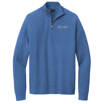 SciTec Men's Brooks Brothers Cotton Stretch 1/4-Zip Sweater