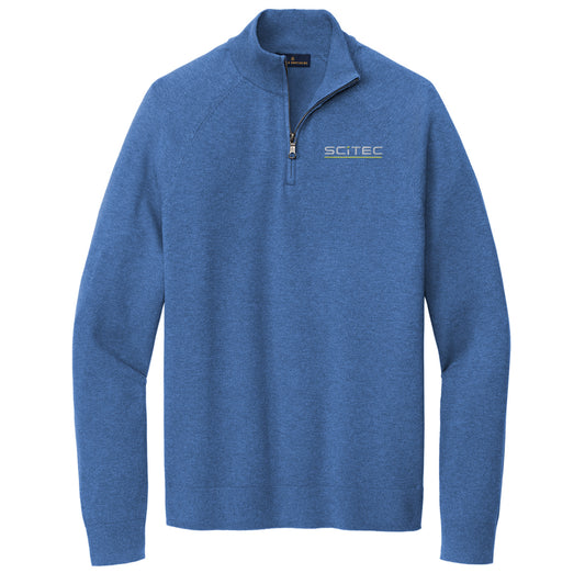 SciTec Men's Brooks Brothers Cotton Stretch 1/4-Zip Sweater