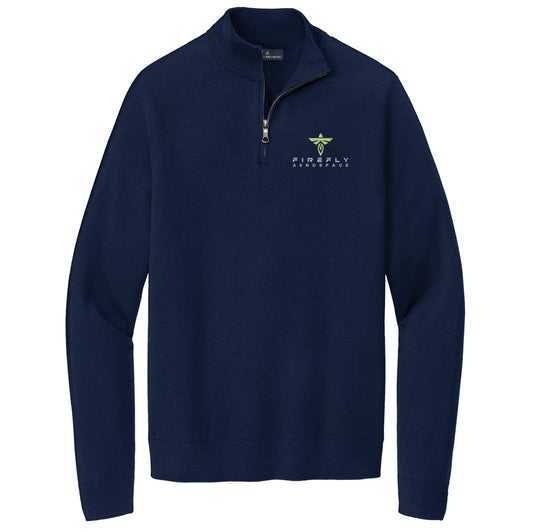 Firefly Men's Brooks Brothers Cotton Stretch 1/4-Zip Sweater
