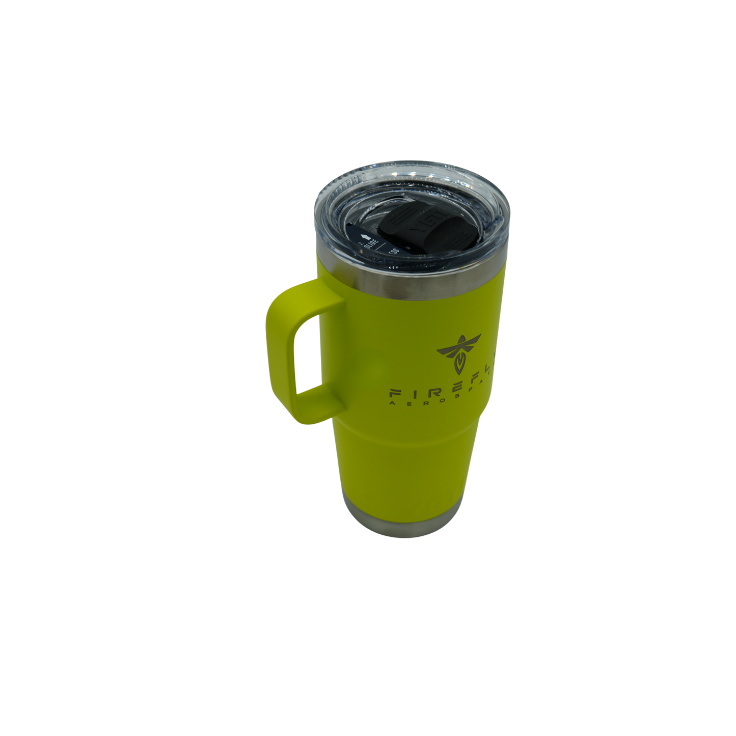 YETI Rambler® 20 oz Travel Mug – Firefly Yellow | Custom Laser-Engraved