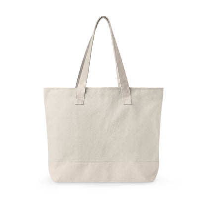 Beige tote bag on a white background