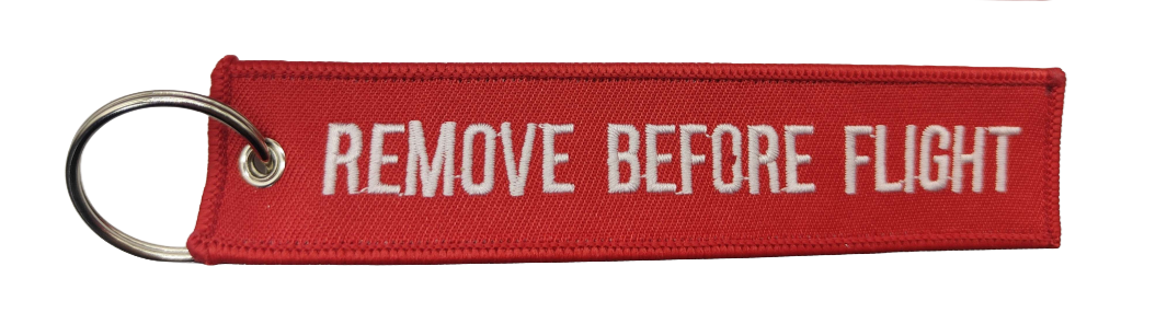 Remove Before Flight Keychain