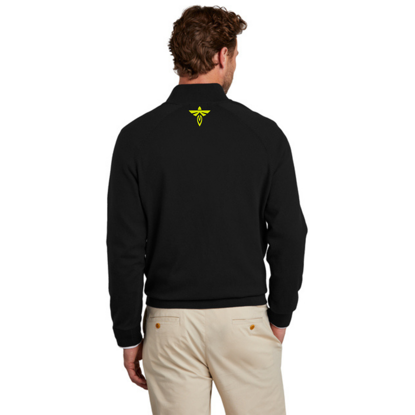 Men's Brooks Brothers® Cotton Stretch 1/4-Zip Sweater