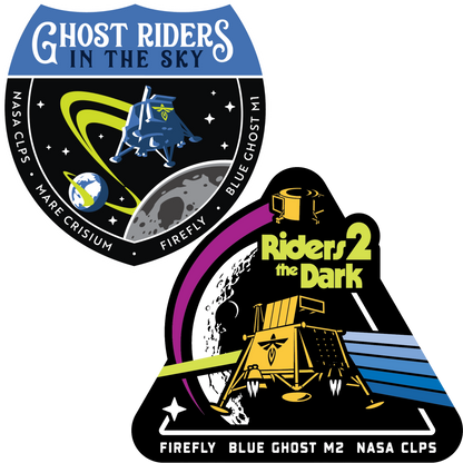 Blue Ghost Embroidered Mission Patch Collection