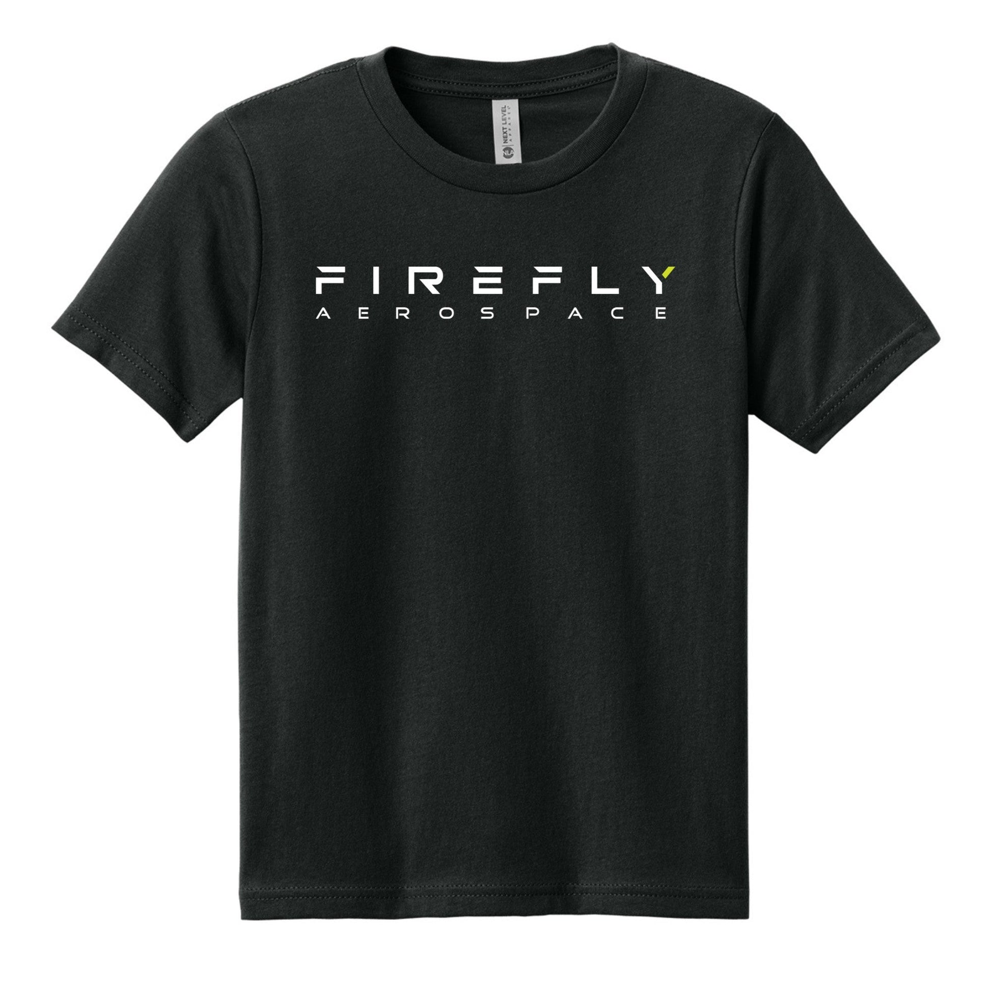 Firefly-Aerospace-Black-Kids-Tshirt-Front