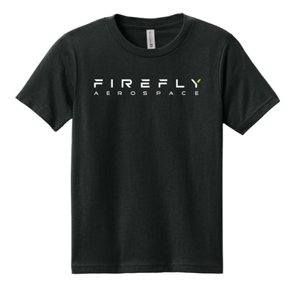 Firefly-Aerospace-Black-Kids-Tshirt-Front